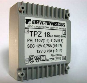Transformator TPZ 18/D 110/6-6V