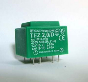 Transformator TEZ 2/D 230/12-12V