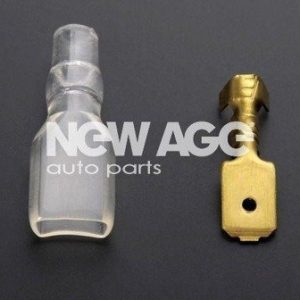 Końcówka płaska A-6,3/2,5mm2 z osłoną silikonową