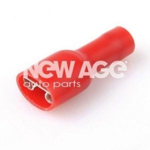 Gniazdo 6,3/1,5 mm2 czerwone izolowany 100szt
