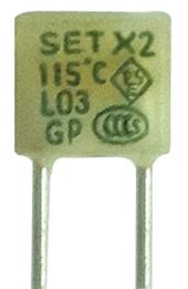 Bezpiecznik termiczny  X1-102 3A, 102C, 250V