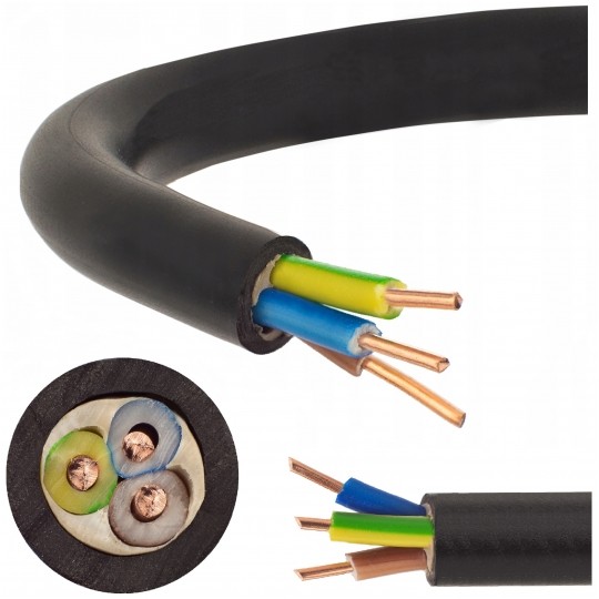 Przewód prądowy YKY/NYY-J 0,6/1kV 3x1,5 drut