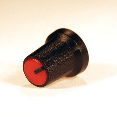 Gałka N-18 CZARNA WSKAŹNIK CZERWONY OŚ 6MM